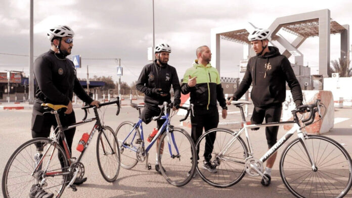 la squadra di paraciclismo di gaza